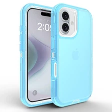 For iPhone 17 16 15 Pro Max 14 13 12 11 Clear Case Heavy Duty Shockproof Cover