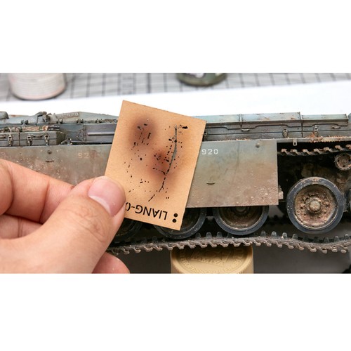 Weathering Airbrush Stencils Tool for 1/35 1/48 1/72 Scale Model Modification HY - Imagen 5 de 6