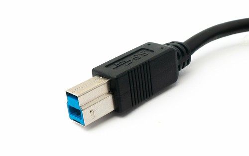 USB 3.0 Cable 50 CM Type B Plug to A Plug Adapter IN Black - Zdjęcie 4 z 4
