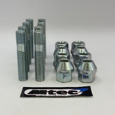 8x Citroen Saxo Conversion Wheel Stud Kit 60mm inc Tapered Nuts (38mm Thread)