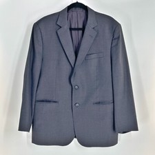 Loro Piana Bespoke Super 130  S Wool Suit Jacket Mens 42 Short Grey Tailored
