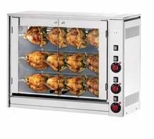 Gas Hähnchengrill 9 kW Profi - 3 Spieße für bis zu 15 Hähnchen