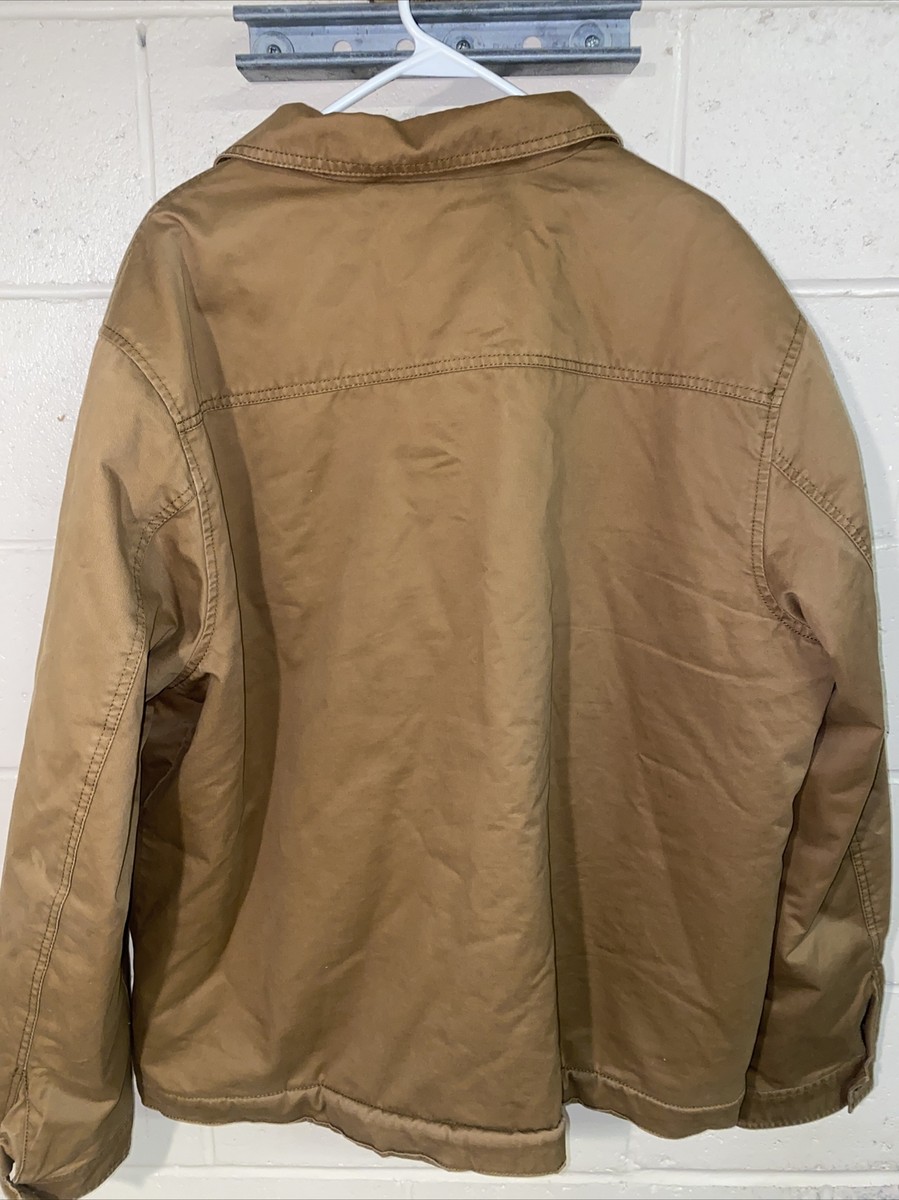 ジャケット・アウター OLD NAVY 00s Zip up Wool Jacket Brown L Old Navy Lined Zip Up Work Jacket Adult Large Light Brown Workwear
