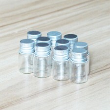 2ML Jars DIY Lids Glass Bottles Mini Vials 20-200PCS Essential Aluminum Candy