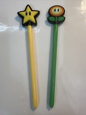 Rare Nintendo DS/DSi/3DS Super Mario Star and Fire Flower Stylus Pens    