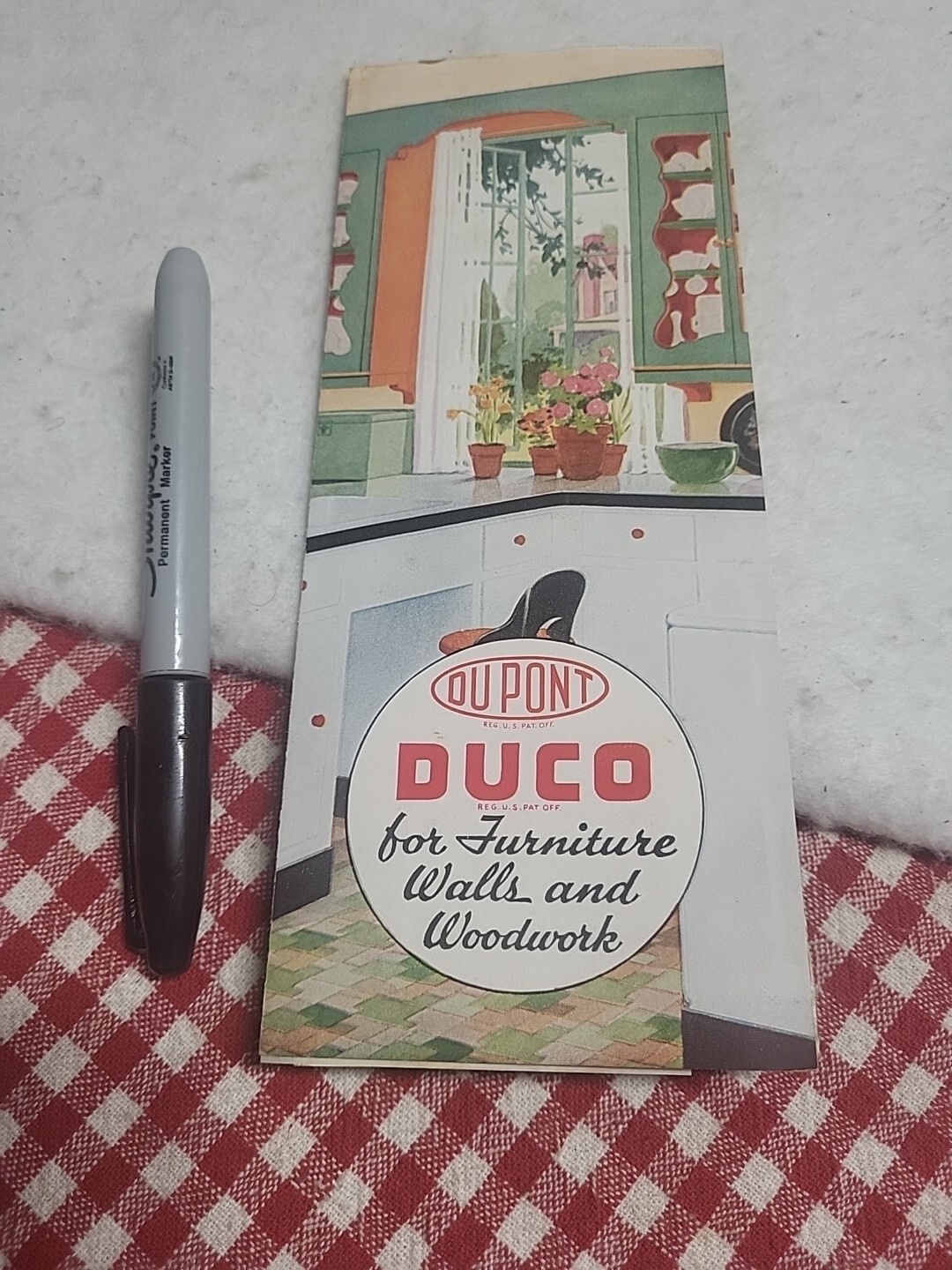 Vtg 1950 Dupont Duco Color Houshold Enamel Samples Guide Valpo Indiana