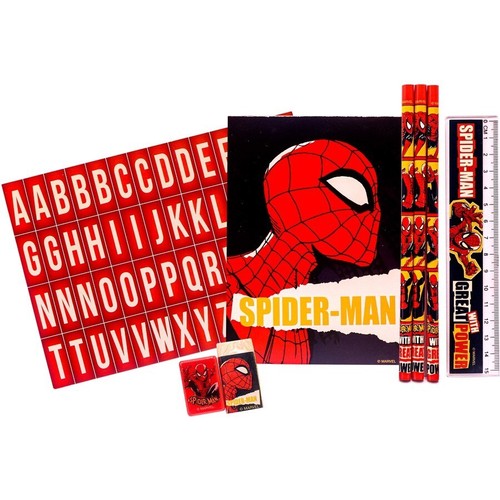 ~ Marvel Superheroes ~ Spider-Man Stationery Set ~ Pencil Case ~ Ruler ...