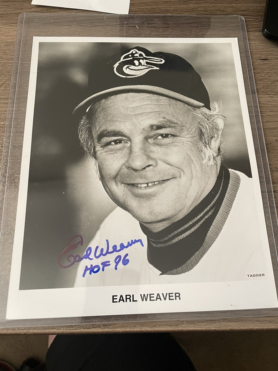 MLB  アール ウィーバー　直筆サイン入りフォト　ボルチモアオリオールズ EARL WEAVER SIGNED 8x10 PHOTO BALTIMORE ORIOLES LEGENDARY MANAGER