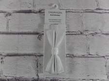 New Calvin Klein Bow Tie Mens White Adjustable Strap