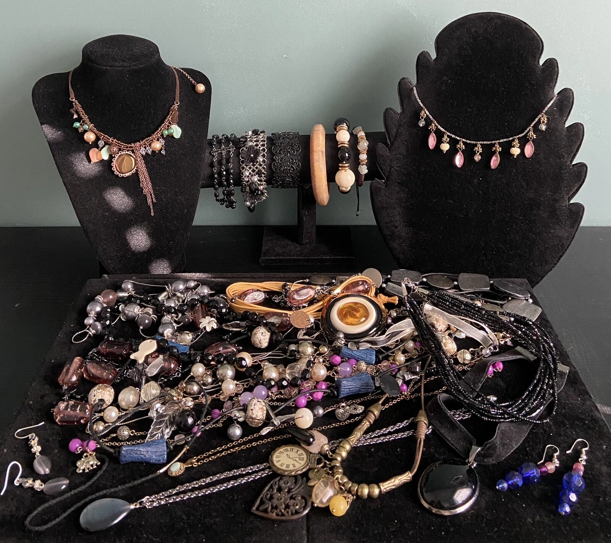 job lot costume jewellery used Nice Necklaces Bracelets Wear Sell