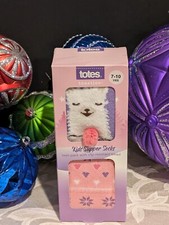 Totes Toasties Kids Llama  Fairisle Slipper Socks 2-pack Size 7-10 years SL9