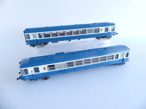JOUEF AUTOMOTRICE + REMORQUE AUTORAIL TYPE EAD BLEU DEPOT SOTTEVILLE AVEC BLASON - Imagen 4 de 8