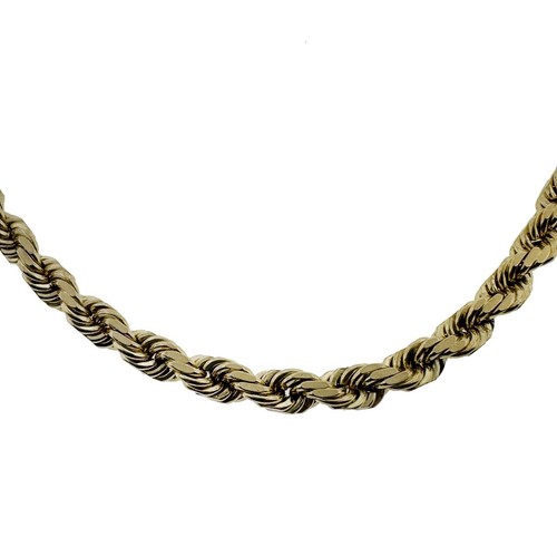 10 Kt Gelbgold 20" 4 mm Seil Kette Herren Halskette 32,9 Gramm - Bild 4 von 6
