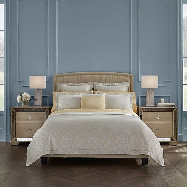 Sferra Blumi Золотой King Sham Мед Пышная Листва Дизайн Сатин Жаккард Италия НОВЫЙ - Изображение 3 из 4