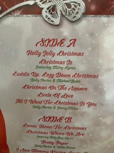 Dolly Parton Holly Dolly Christmas White Color Vinyl LP WalMart Record Sealed - Picture 3 of 5