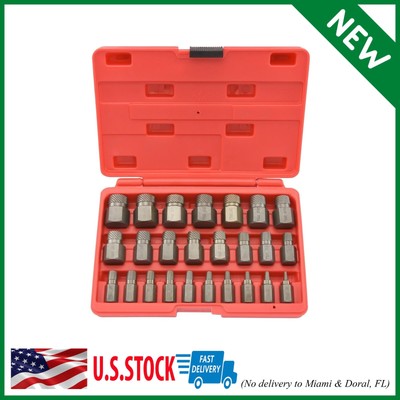 Stripped Bolt Extractor Socket Set 25 Pieces Damaged Bolt Remover Easy Out