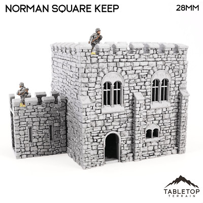 Norman Square Keep - Country & King - Fantasy Historical Building - WWII Terrain