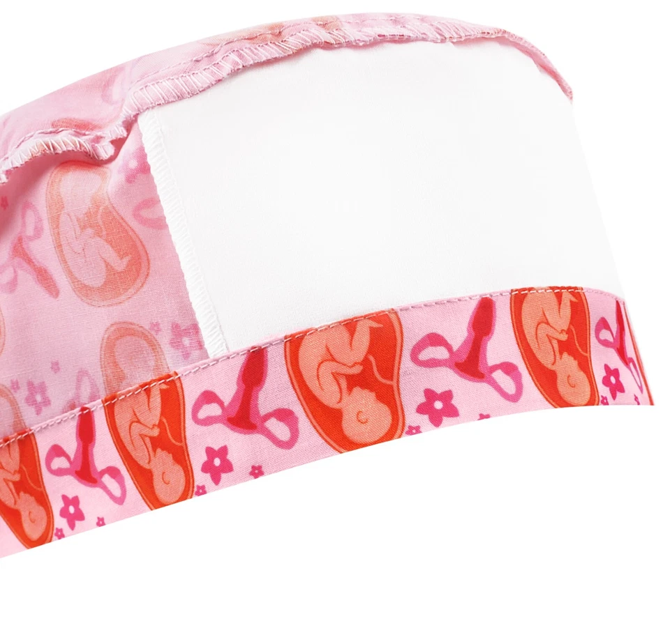 Gorras exfoliantes hombres, gorra quirúrgica, sombreros exfoliantes OB GYN, sombrero de enfermera útero, feto Foto 3 de 3