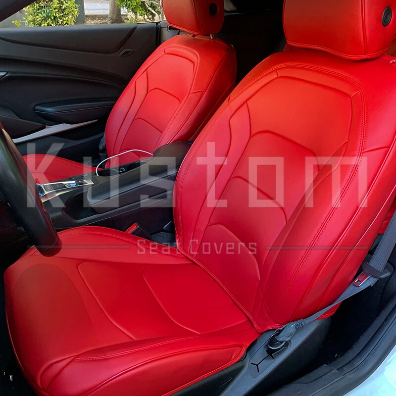 Red Leather Seat Covers, Red Leather Seats, Custom