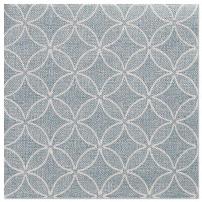50 Servietten ROYAL Collection 1/4-Falz 40cm x 40 cm arktikblau ''Circle Flowers''