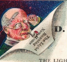 1880s A.E. Conner D.S. Andrus & Co. New Home Sewing Machine Cute Owl F130