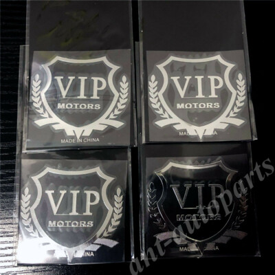 Car Window Vip Sticker 4xSilver VIP MOTORS Luxury JDM JP Car Window Emblem Badges Decal ...