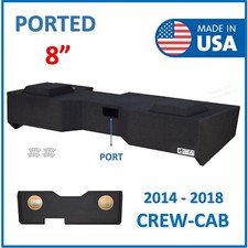 2014-2018 Chevy Silverado Crew-Cab 8" Dual Ported Sub Box Subwoofer Enclosure