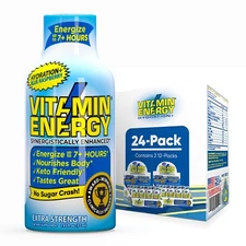 (24 Pack) Vitamin Energy® Hydration+ Blue Rasp. Energy Shots, Clinically Proven