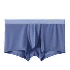 Men's Breathable U Convex Pouch Panties Solid Underwear Ice Silk Boxer Briefs