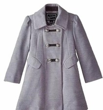 Rothschild Bandmaster Peacoat Overcoat Girls 12 Grey