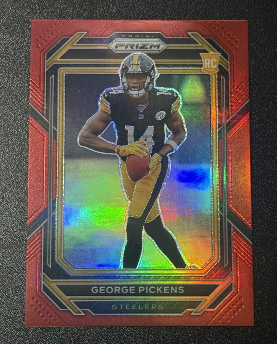 2022 Panini Prizm George Pickens Red Retail Rookie #329 SSP Dallas Cowboys