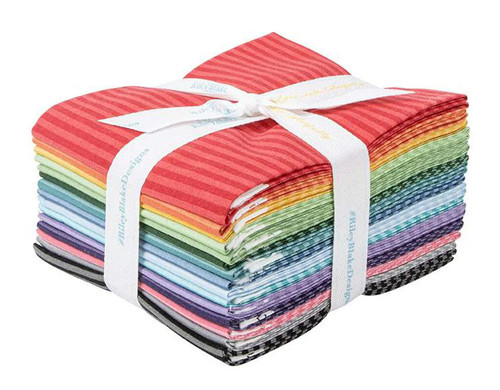 Riley Blake - 1/8" Tonal Stripe Fat Quarter Bundle by The RBD Designers 15 pcs - Bild 1 von 2