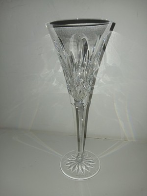  WATERFORD CRYSTAL CHAMPAGNE FLUTES LISMORE DESIGN NO CHIPS/FLAWLESS 