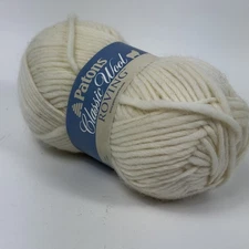 Patons Classic Wool Roving Yarn 100g 100% Pure New Wool White Cream Aran