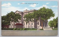 Postcard COURT HOUSE, MARION, INDIANA