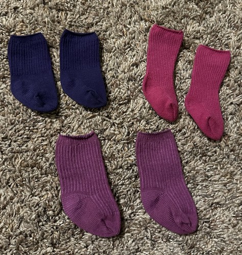 American Girl Doll Lot 3 Pairs Of Socks LACROSSE Outfit Pink Purple Fuchsia Hot