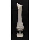 Vintage Fenton Hobnail White Milk Glass Pedestal Swung Vase 14 1/8