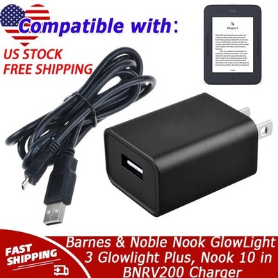 Charger for Barnes & Noble Nook GlowLight 3 Glowlight Plus, Nook 10 in BNRV200