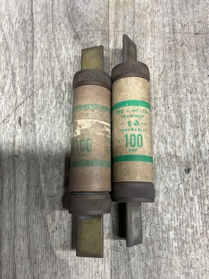 Shawmut RF100 Fuse 100A 250V Time Delay Class H *Lot of 2* #4013PT209SI