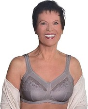 American Breast Care Mastectomy Bra Regalia Size 42F Cool Grey
