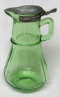 Vintage Hazel Atlas Vaseline Depression Green Uranium Glass Syrup Pitcher👍