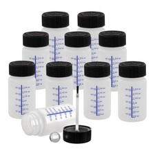 10 Pack- 2 Ounce 60ml Empty Paint Touch Up Bottles with Brush Applicator an...