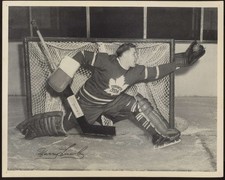 1945 Quaker Oat Photos #28 Harry Lumley HOF Home Action G Pinholes clean E74195