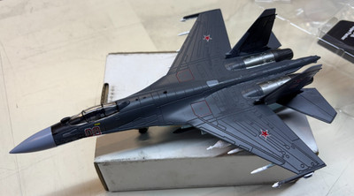 Gray Russian SU-35 Super Flanker Heavy Aircraft 1:100 Simulation Fighter Model