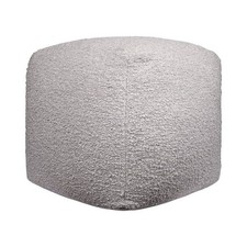 Pouf Ottomano Cubo Grigio In Poliestere Da 18" Per Esterni