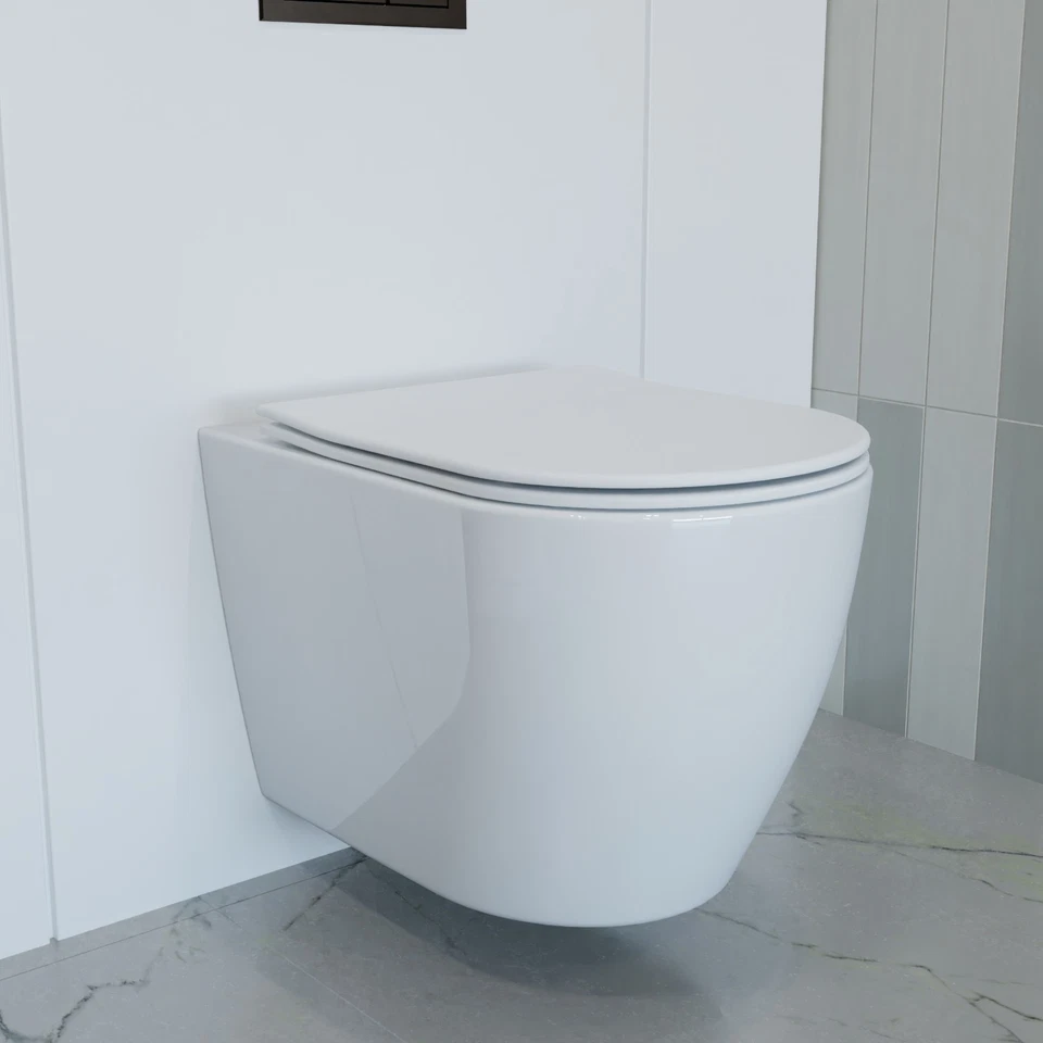 HAGO® Spülrandloses Hänge-WC Nano Lotus Effekt Soft-Close Toilette Wandmontage - Bild 2 von 4