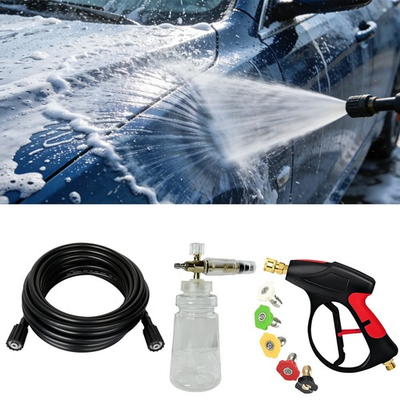 #ad High Pressure Washer Hose M22 14mm 3200PSI Car Washing Gun Foam Sprayer Cannon $29.99