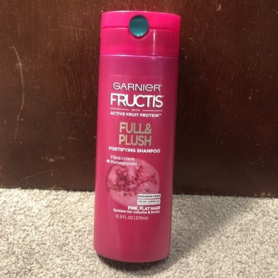 Garnier Fructis Full & Plush Fortifying Shampoo for Fine Flat Hair, 12.5oz