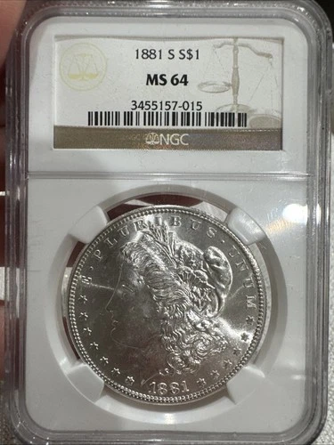 1881-S Morgan Silver $1 MS64 NGC Coin