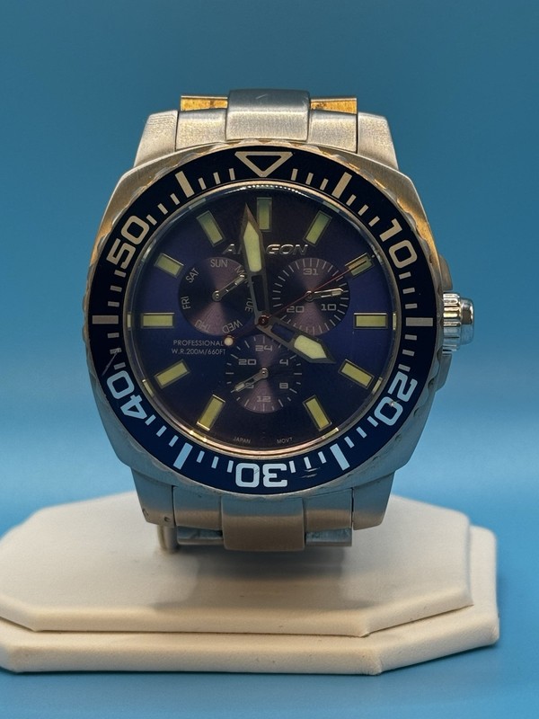 ARAGON PARMA Wing Engineered Blue Dial Chronograph Quartz                  R-140